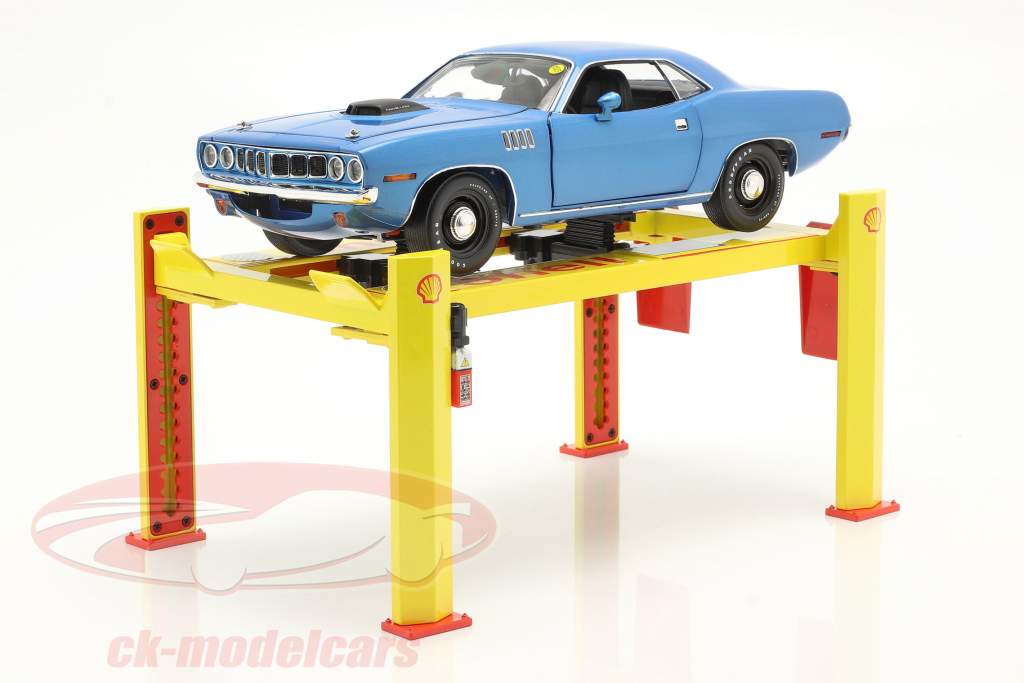 Ajustable Cuatro puestos ascensor Shell amarillo / rojo 1:18 Greenlight