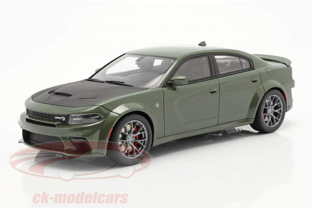 Dodge Charger SRT Hellcat Widebody Ano de construção 2020 verde metálico 1:18 GT-Spirit