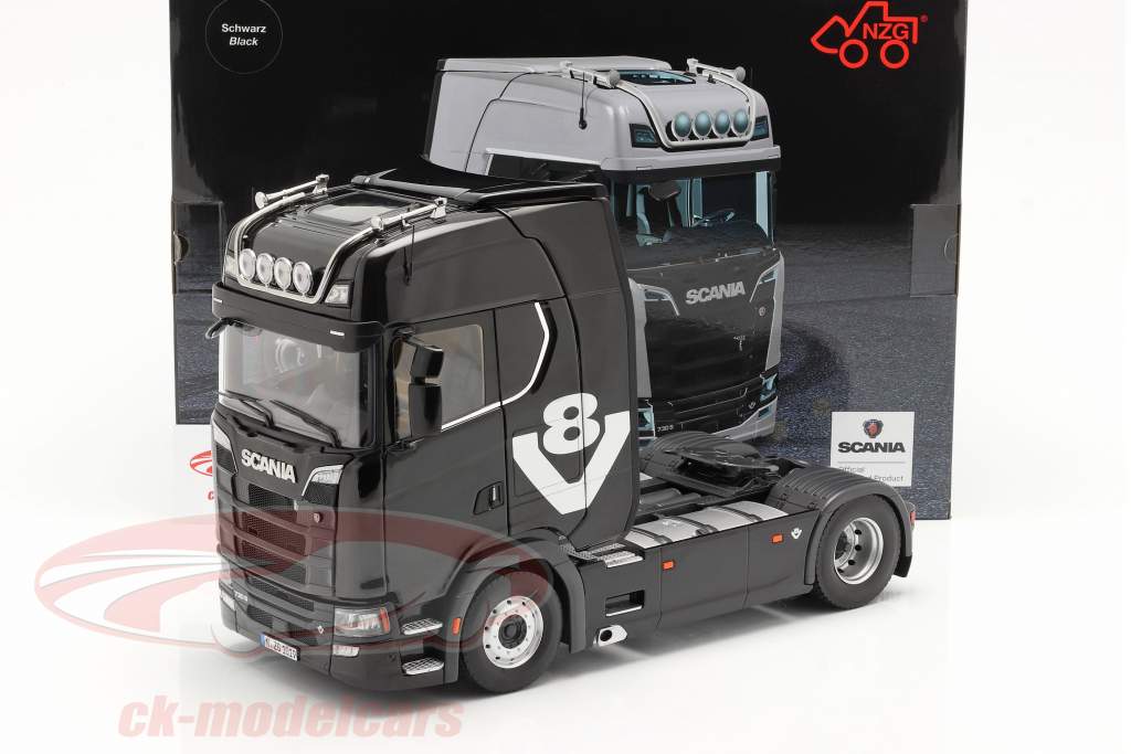 Scania V8 730S 4x2 Camion nero 1:18 NZG