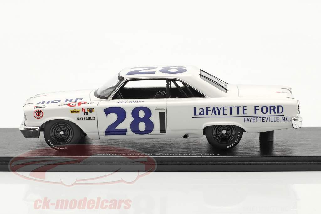 フォードギャラクシー＃28リバーサイド1963ケンマイル1:43スパーク