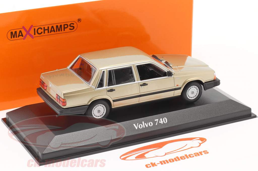 Volvo 740 GL Année de construction 1986 or métallique 1:43 Minichamps