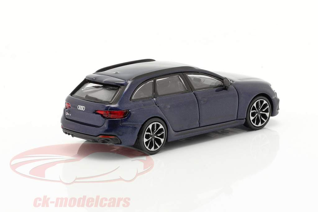 Audi RS4 Avant Byggeår 2018 navarra blå 1:87 Minichamps