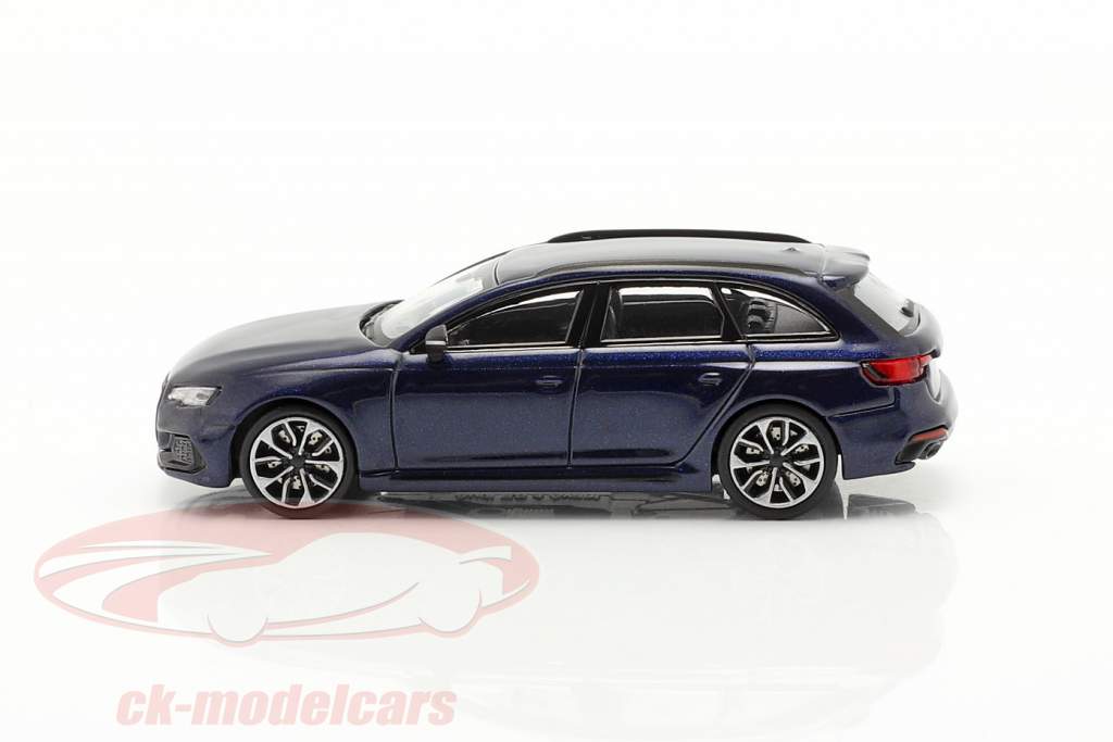 Audi RS4 Avant Byggeår 2018 navarra blå 1:87 Minichamps