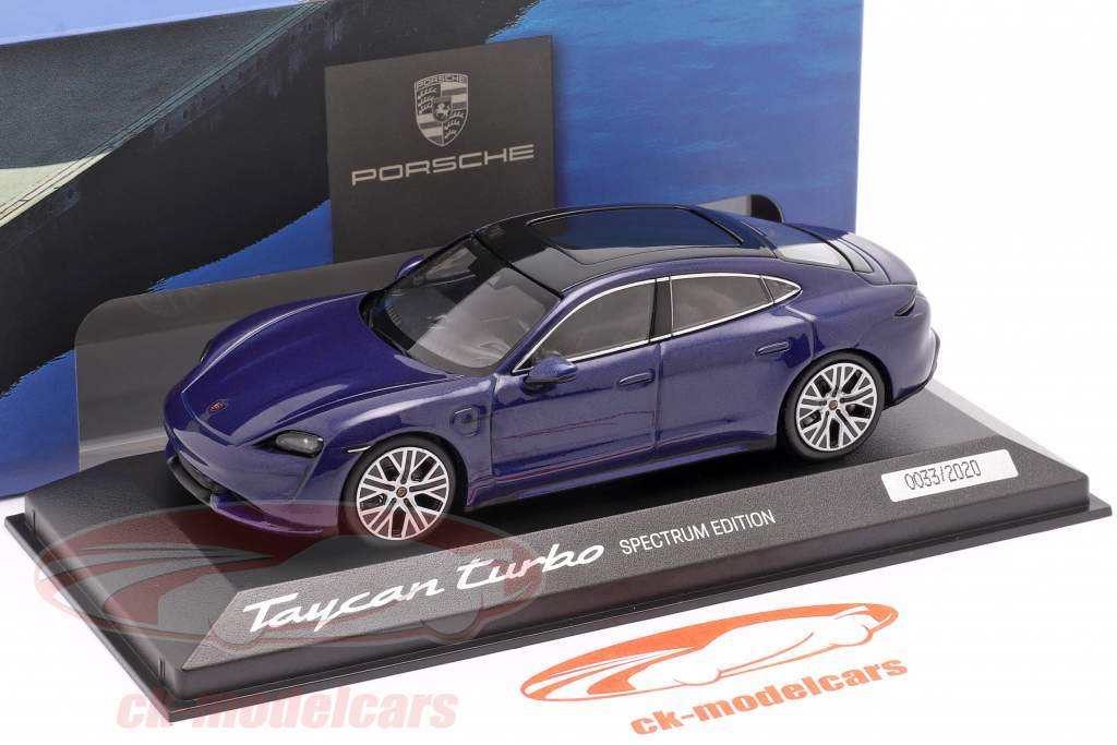 Porsche Taycan Turbo Spectrum Edition 2020 gentian blue metallic 1:43 Minichamps
