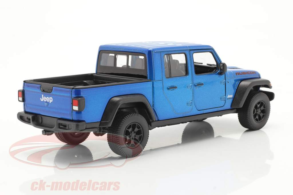 Jeep Gladiator Rubicon Pick-Up Anno di costruzione 2020 blu metallico 1:24 Welly