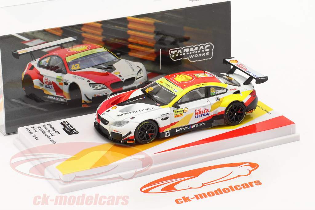BMW M6 GT3 #42 vincitore FIA GT World Cup Macau 2018 Farfus 1:64 Tarmac Works
