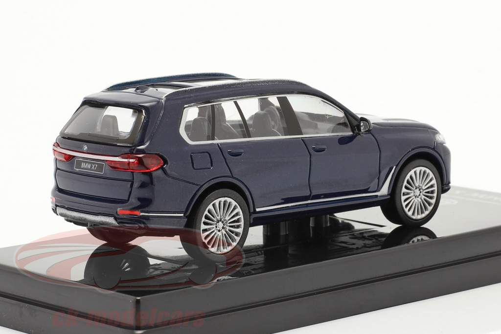 BMW X7 (G07) LHD Byggeår 2019 tanzanite blå 1:64 Paragon Models