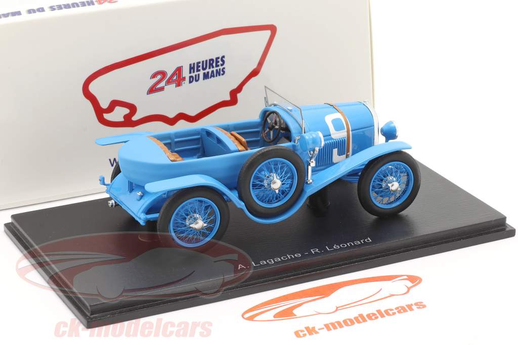Chenard & Walcker Sport #9 vencedora 24h LeMans 1923 Lagache, Leonard 1:43 Spark