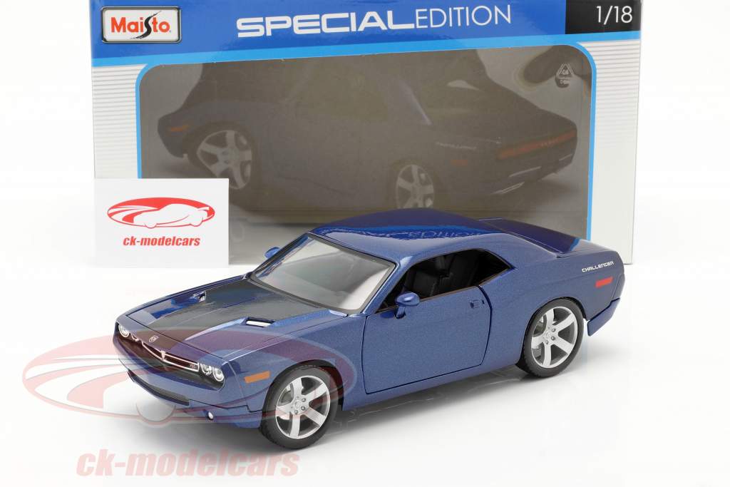 Dodge Challenger Concept Car 2006 蓝色 金属的 1:18 Maisto
