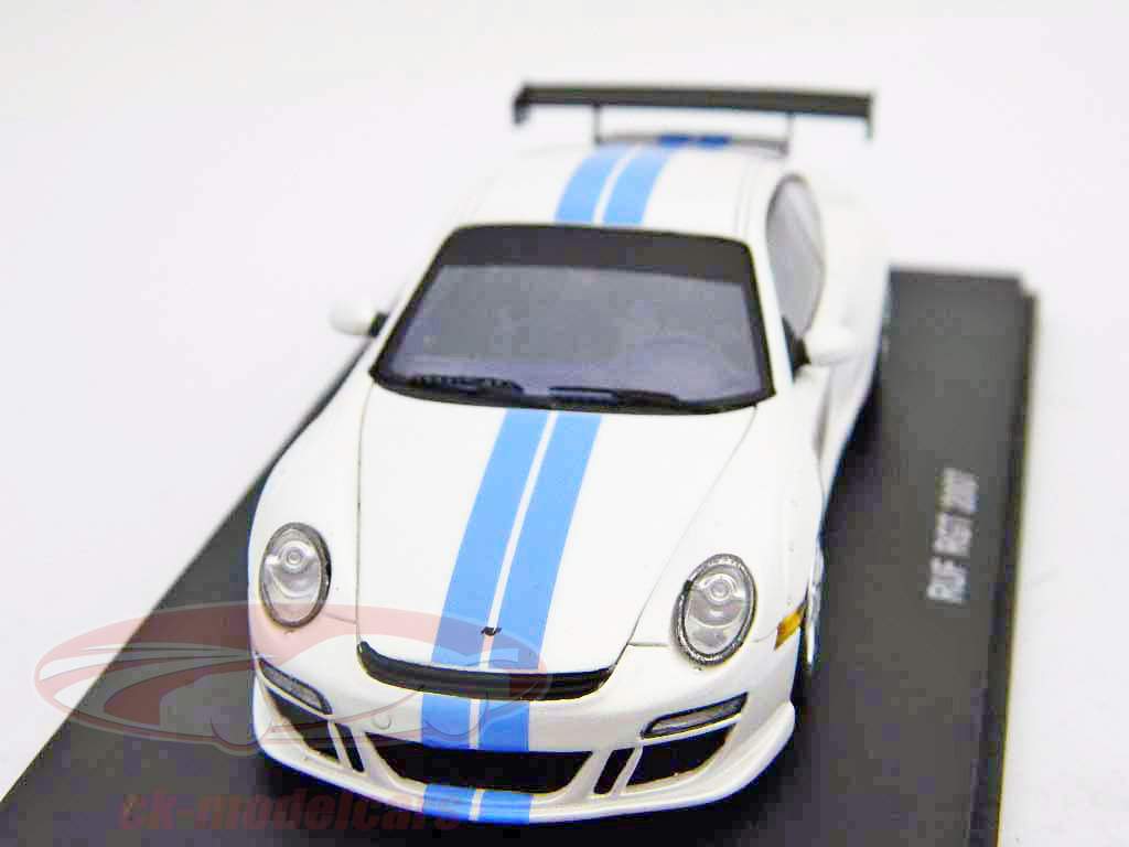 Porsche RUF RGT 2007 metallic white / light blue 1:43 Spark