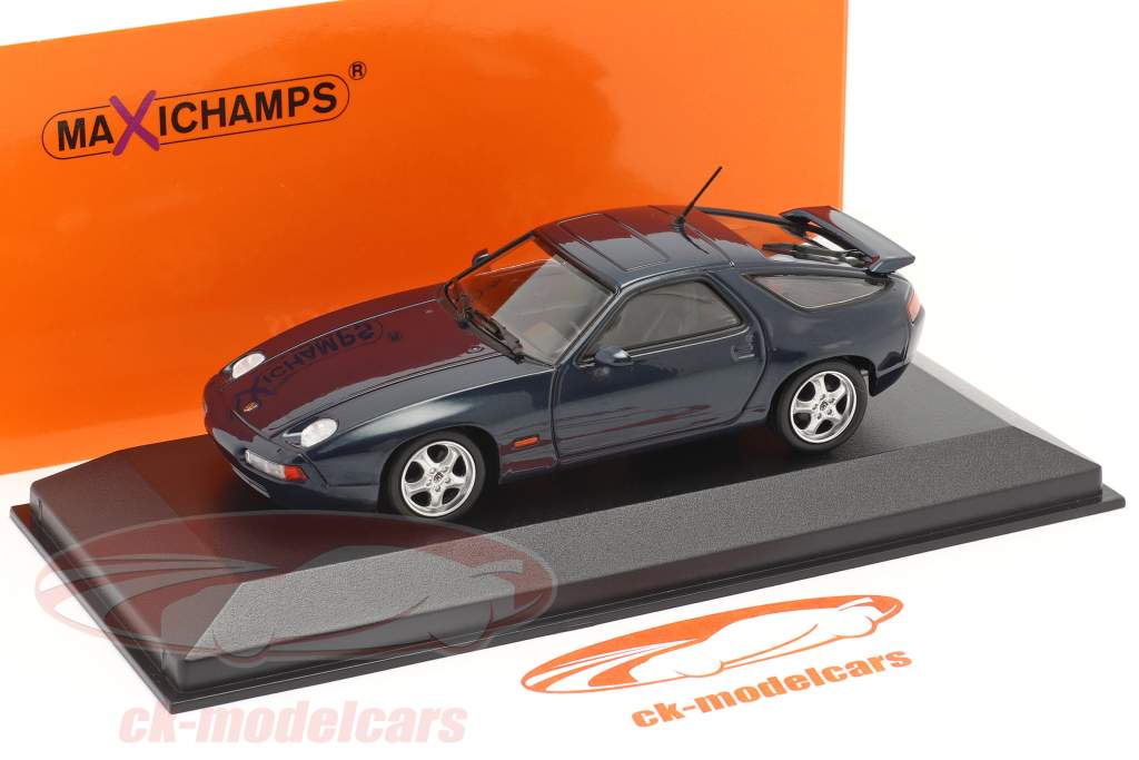 Porsche 928 GTS Byggeår 1991 blågrøn metallisk 1:43 Minichamps