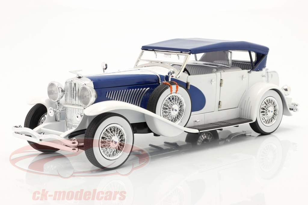 Duesenberg II SJ Blanco / azul 1:18 Greenlight