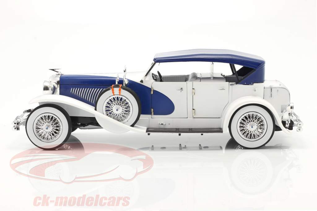 Duesenberg II SJ Blanco / azul 1:18 Greenlight