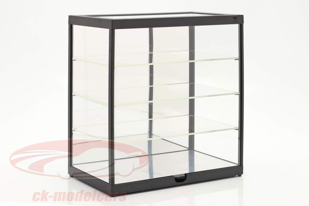 Montra individual Com Iluminação LED e espelho Para escala 1:18 / 1:24 Preto Triple9