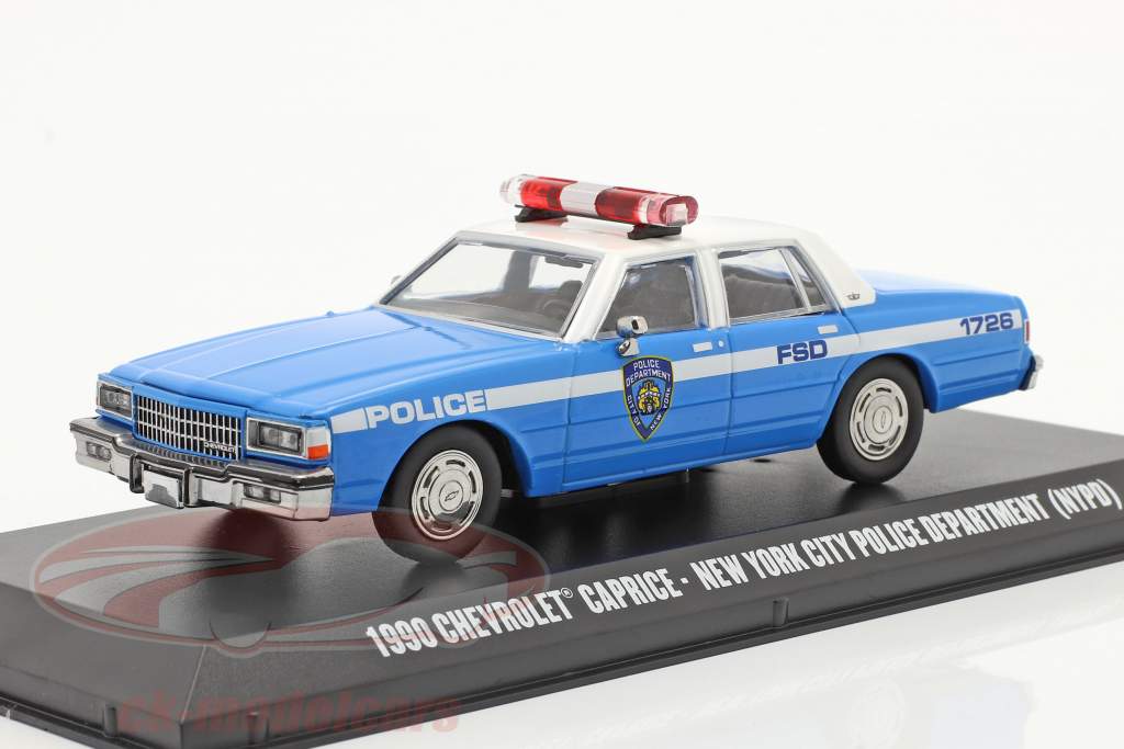 Chevrolet Caprice NYPD 1990 bleu / blanc 1:43 Greenlight