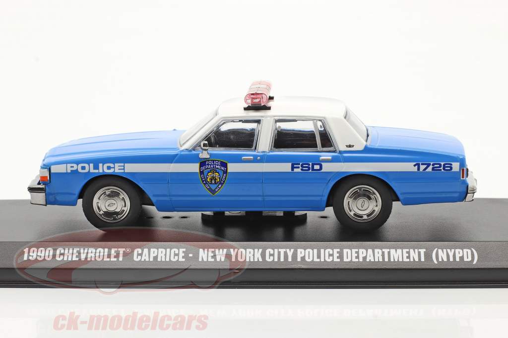 Chevrolet Caprice NYPD 1990 blå / hvid 1:43 Greenlight