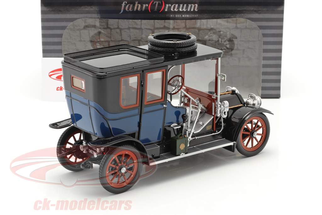 Austro Daimler 22/35 Maja Engine Byggeår 1908 blå / sort 1:18 Fahr(T)raum