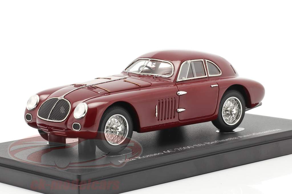 Alfa Romeo 6C 2500 SS Berlinetta Aerodinamica 1939 donker rood 1:43 AutoCult