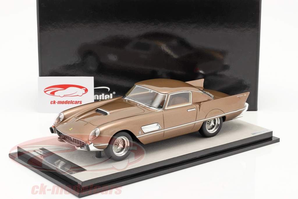 Ferrari 410 Superfast (0483SA) 1956 bronce metálico 1:18 Tecnomodel