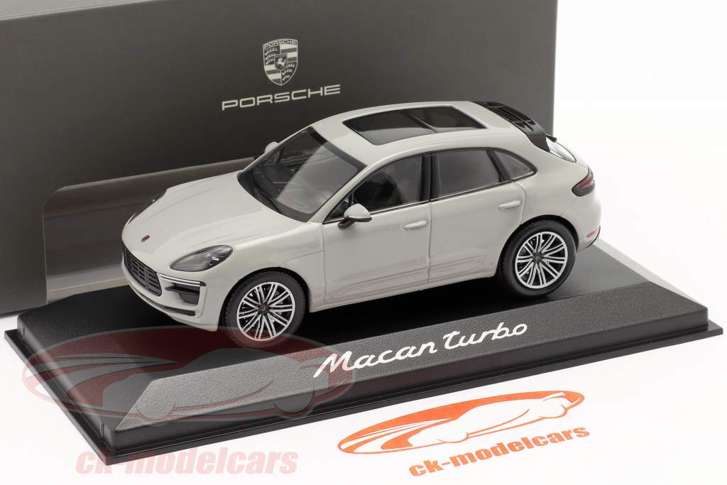Porsche Macan Turbo year 2019 chalk grey 1:43 Minichamps