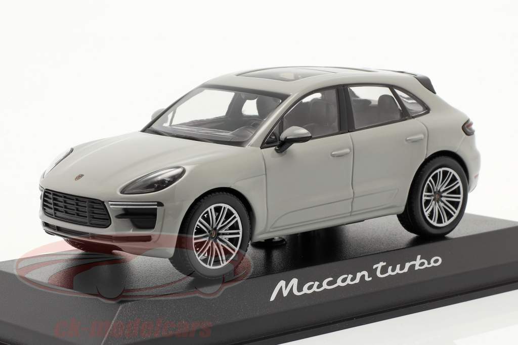 Porsche Macan Turbo year 2019 chalk grey 1:43 Minichamps