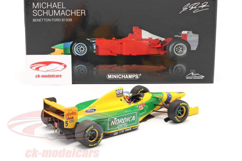 M. Schumacher Benetton B193B #5 vincitore Portogallo GP formula 1 1993 1:18 Minichamps