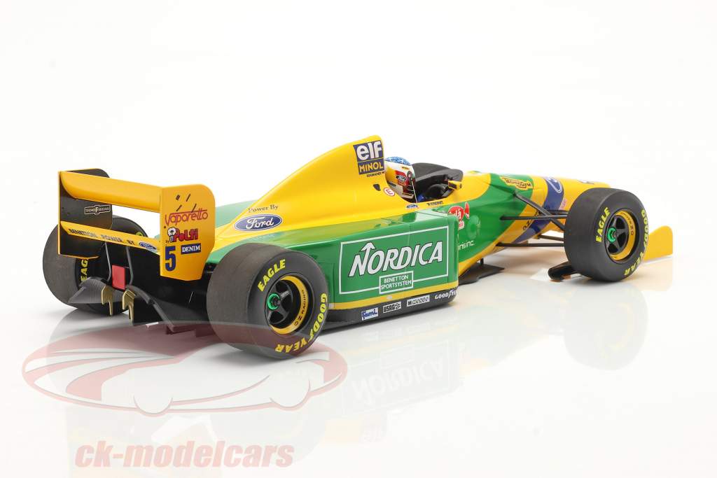 M. Schumacher Benetton B193B #5 winnaar Portugal GP formule 1 1993 1:18 Minichamps