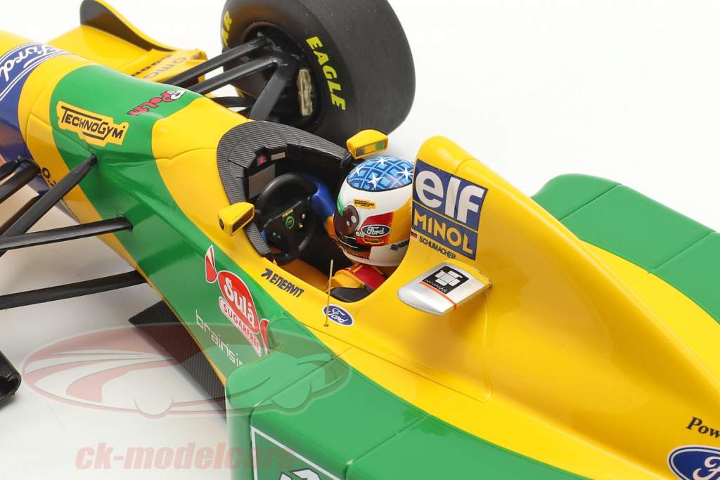 M. Schumacher Benetton B193B #5 winnaar Portugal GP formule 1 1993 1:18 Minichamps