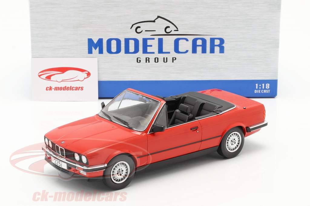 BMW 3-местный ряд (E30) Cabriolet Год постройки 1985 красный 1:18 ModelCar Group