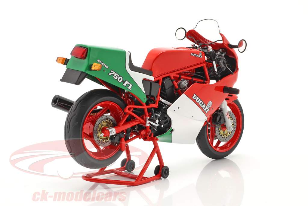 Ducati 750 F1 Год постройки 1985 красный / Белый / зеленый 1:12 TrueScale