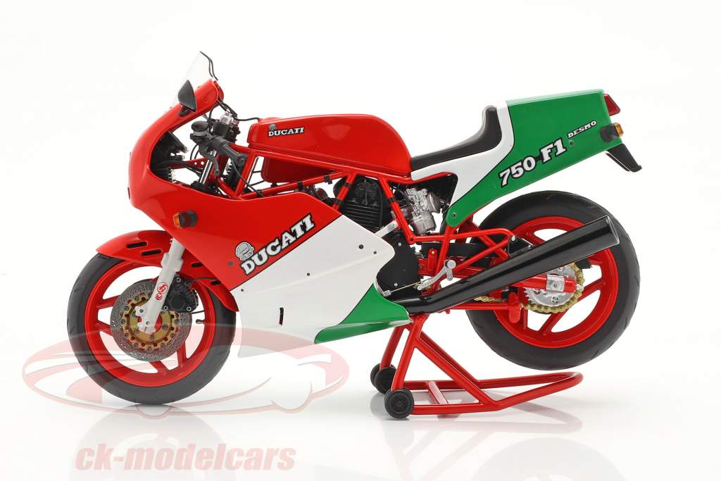 Ducati 750 F1 Год постройки 1985 красный / Белый / зеленый 1:12 TrueScale