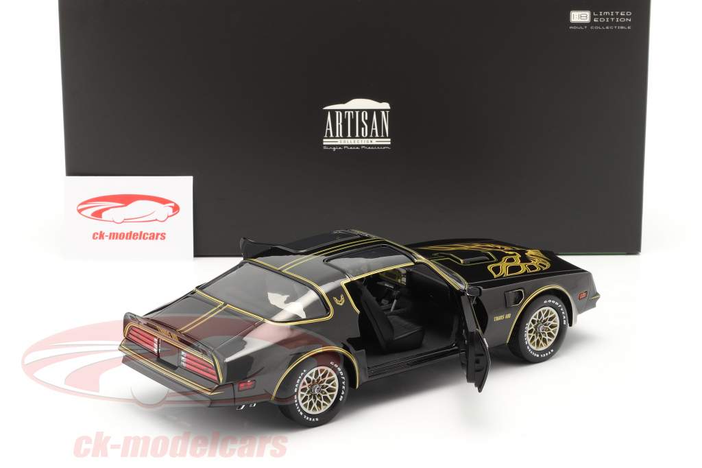 Pontiac Firebird Trans Am Anno di costruzione 1977 nero / oro 1:18 Greenlight