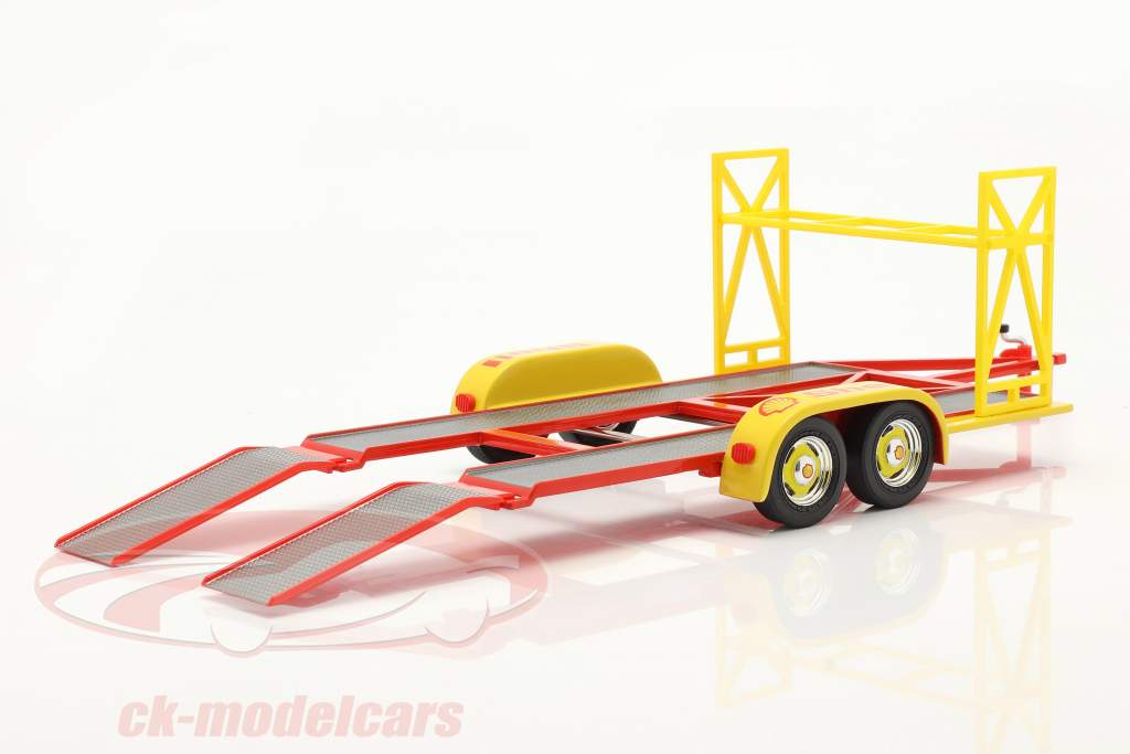 tándem Coche Remolque Shell amarillo / rojo / plata 1:18 GMP