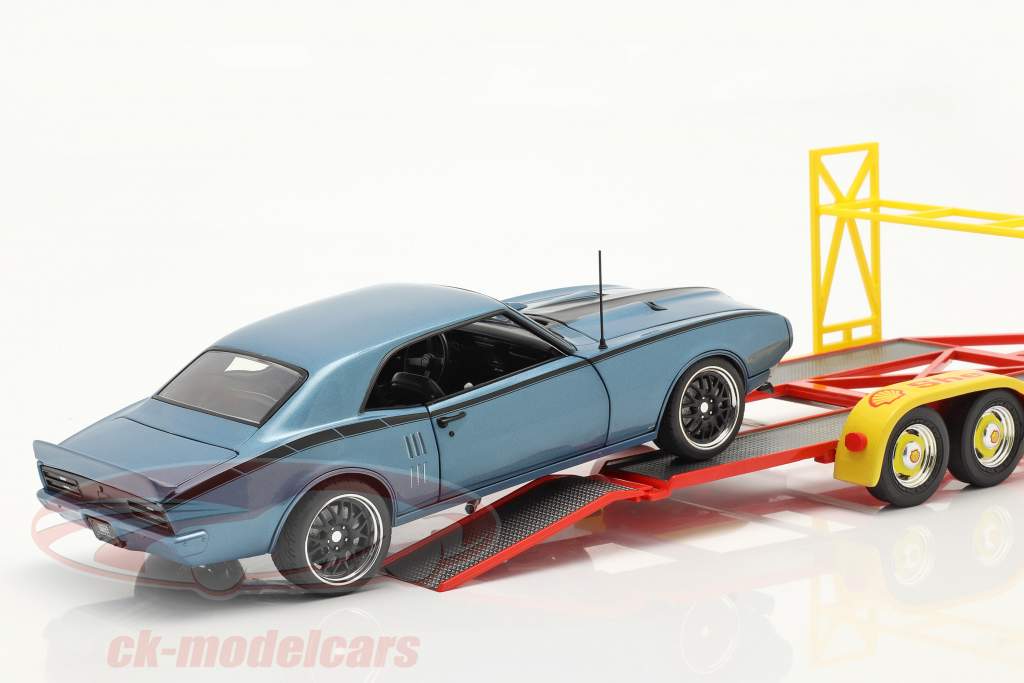 tandem Bil Anhænger Shell gul / rød / sølv 1:18 GMP