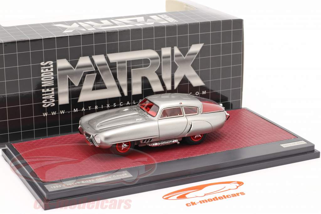 Pegaso Z-102 Cupula Coupe year 1953 silver 1:43 Matrix