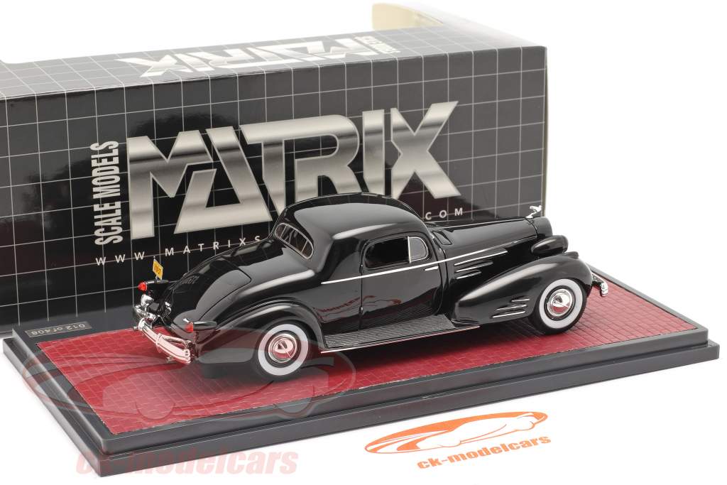 Cadillac V16 Series 90 Fleetwood Coupe Bouwjaar 1937 zwart 1:43 Matrix