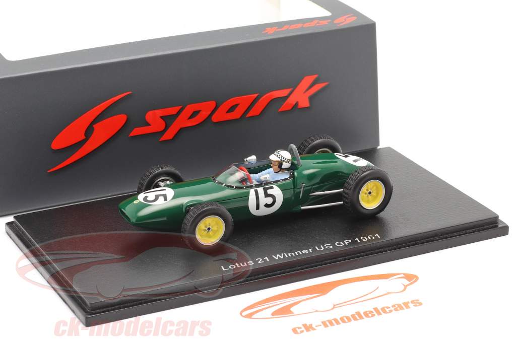 Innes Ireland Lotus 21 #15 winnaar VS GP formule 1 1961 1:43 Spark