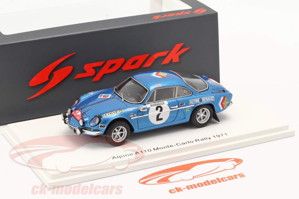 アルピーヌA110＃2ラリーモンテカルロ1971ニコラス、ルーア1:43スパーク