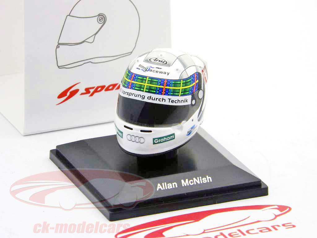Allan McNish Audi R18 TDI 24h LeMans 2011 mini helmet 1:8 Spark
