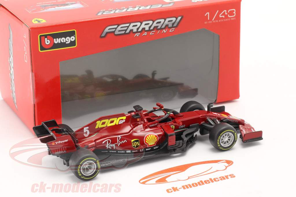 S. Vettel Ferrari SF1000 #5 1000e GP Ferrari Toscane GP F1 2020 1:43 Bburago