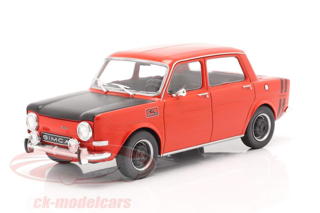 Simca 1000 Rallye 2 Ano de construção 1970 vermelho / Preto 1:24 WhiteBox
