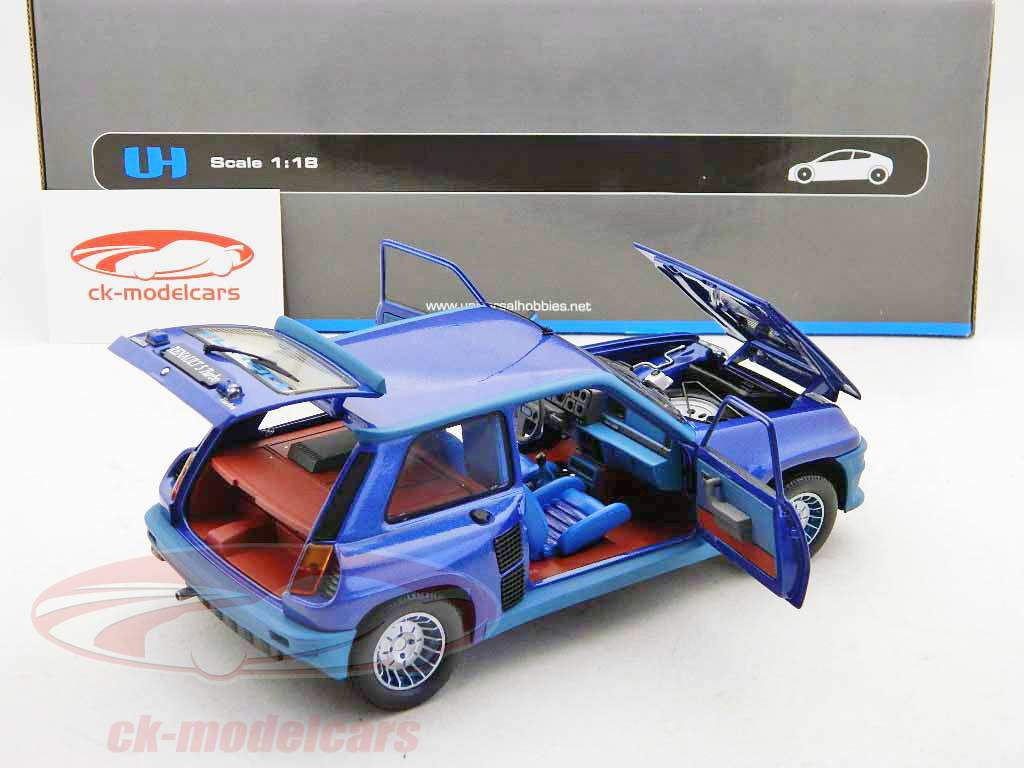 Renault 5 Turbo 2 blå / blå metallic 1:18 UH Universal Hobbies