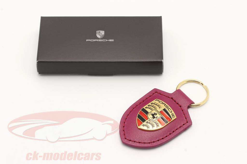 皮革钥匙扣 Porsche 徽章 红宝石之星