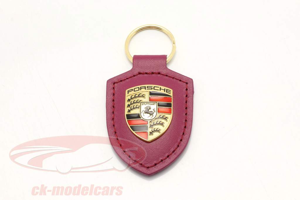 Chaveiro de couro Porsche distintivo rubystar