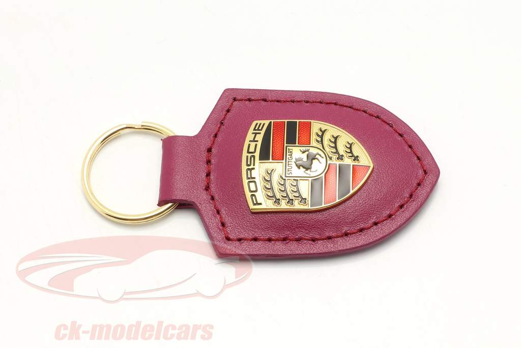 Llavero de cuero Porsche Insignia rubystar