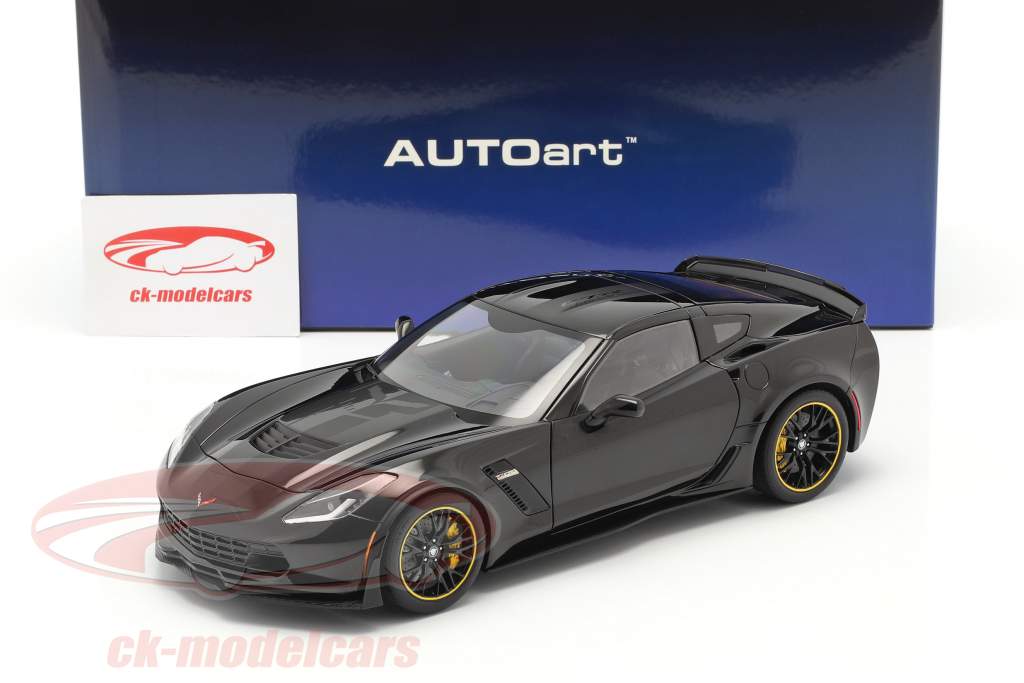 Chevrolet Corbeta C7 Z06 C7R Edition 2015 brillo negro 1:18 AUTOart