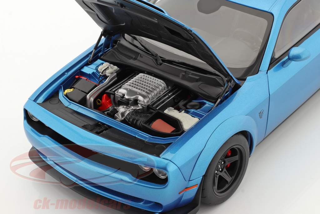 Dodge Challenger SRT Demon Byggeår 2018 blå 1:18 AUTOart