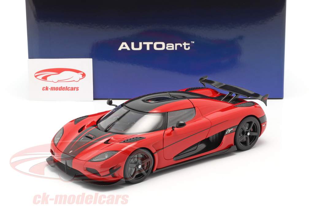 Koenigsegg Agera RS Bouwjaar 2015 Chili rood / koolstof 1:18 AUTOart