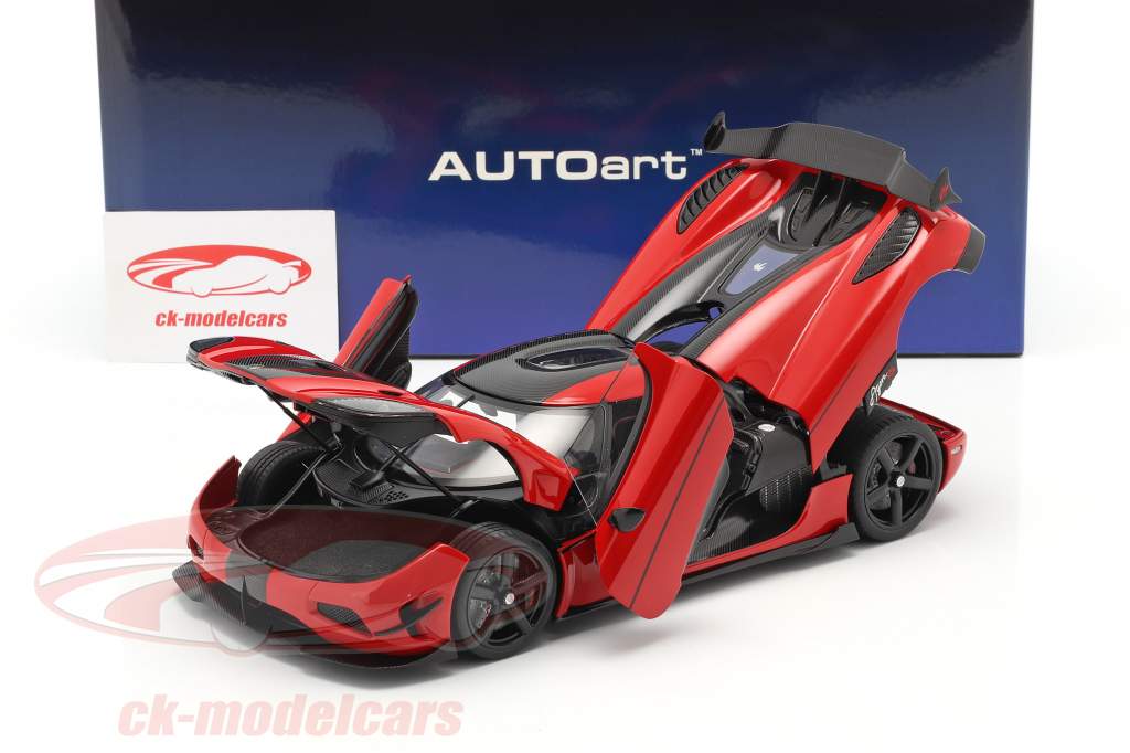 Koenigsegg Agera RS year 2015 chili red / carbon 1:18 AUTOart