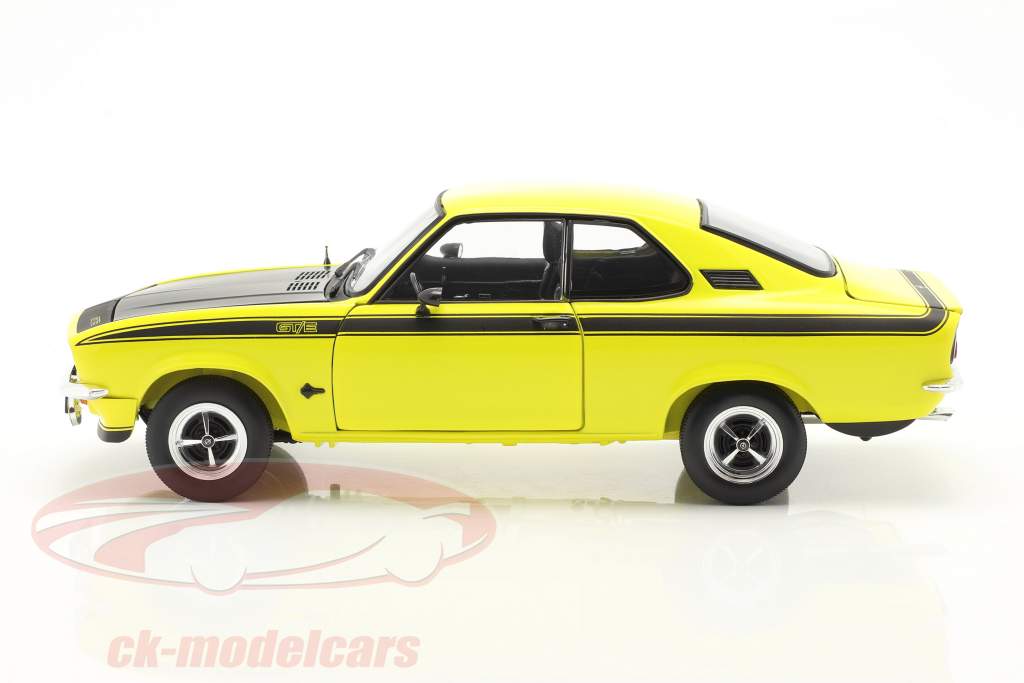 Opel Manta GT/E Byggeår 1975 gul / sort 1:18 Norev